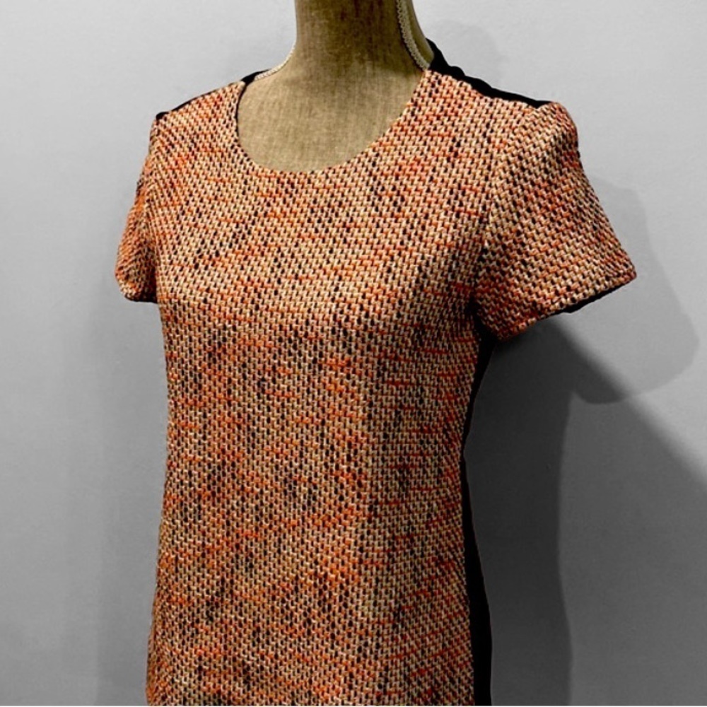 Banana Republic Orange Knit Tweed Blouse